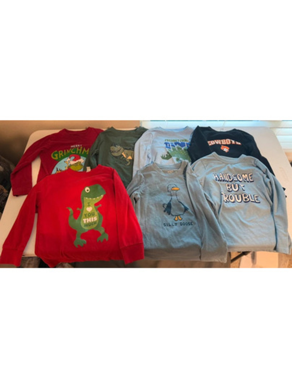 Carter's and Dr. Seuss Boys 5T Long Sleeve Graphic T-Shirt Lot